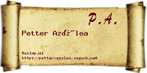 Petter Azálea névjegykártya